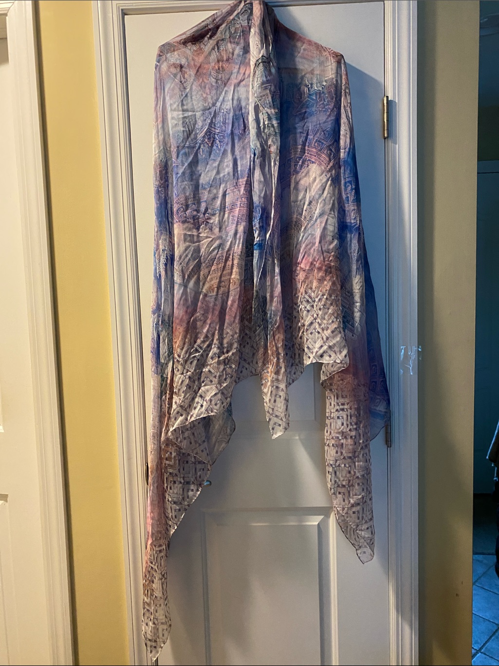 Stunning Huge Pale Pinks Blues Etc Colors Wrap Nwot